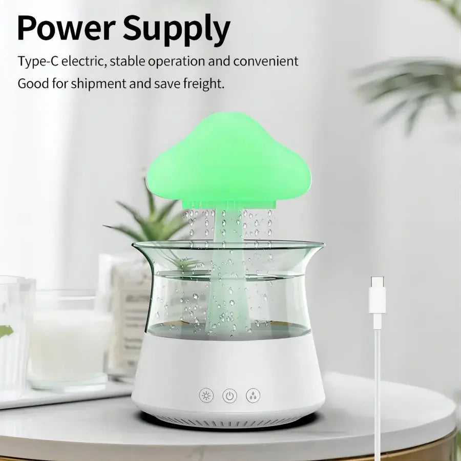 Relax Cloud Ultrasonic Aromatherapy Humidifier with Color-Changing Lamp