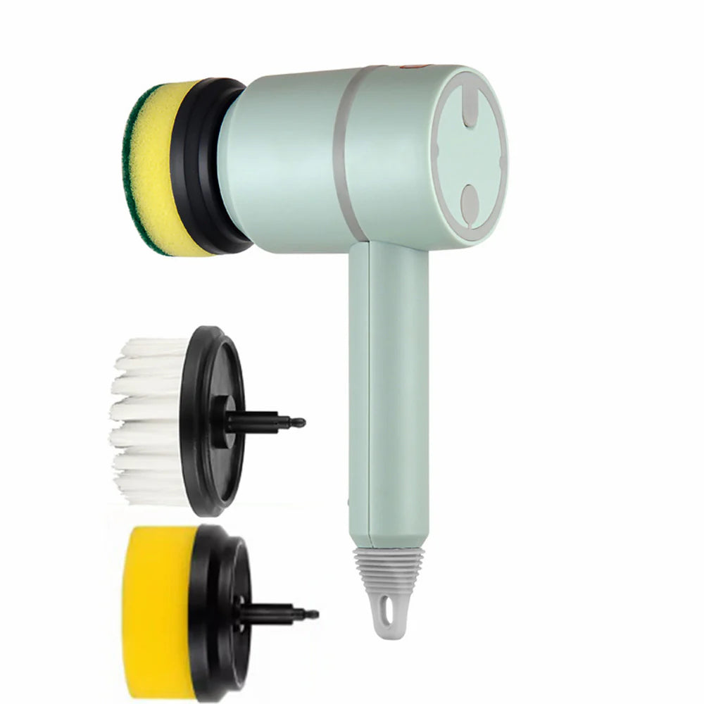 Automatic Wireless Electric Cleaning Brush for Professional Kitchen and Bathroom Use - USB Rechargeable Dishwashing and Tile Cleaning Tool