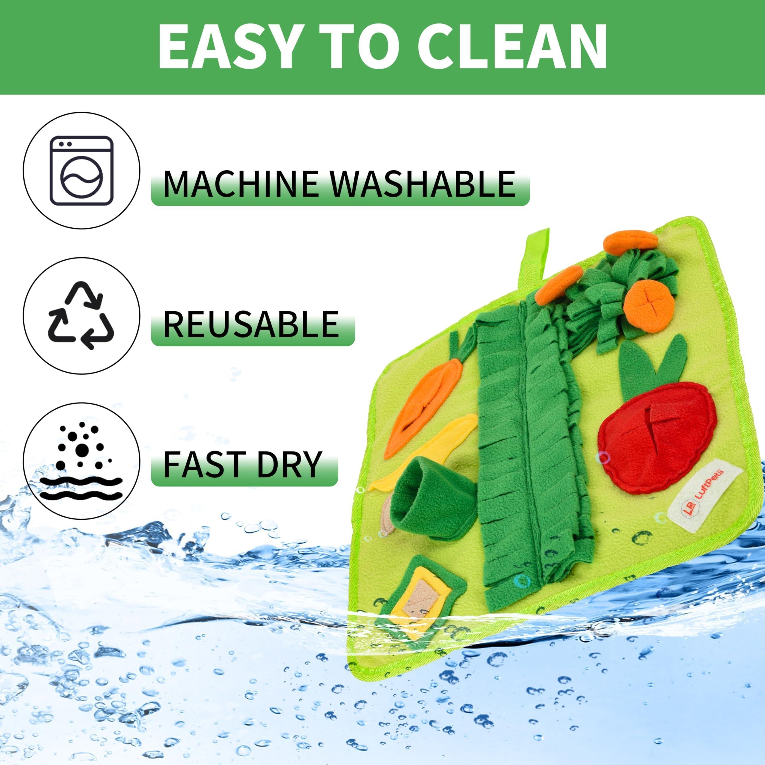 Premium Snuffle Mat for Small Dogs, Cats, and Small Animals - Soft Foraging Puzzle Toy, Washable and Anti-Slip Design for Rabbits, Guinea Pigs, and Hamsters