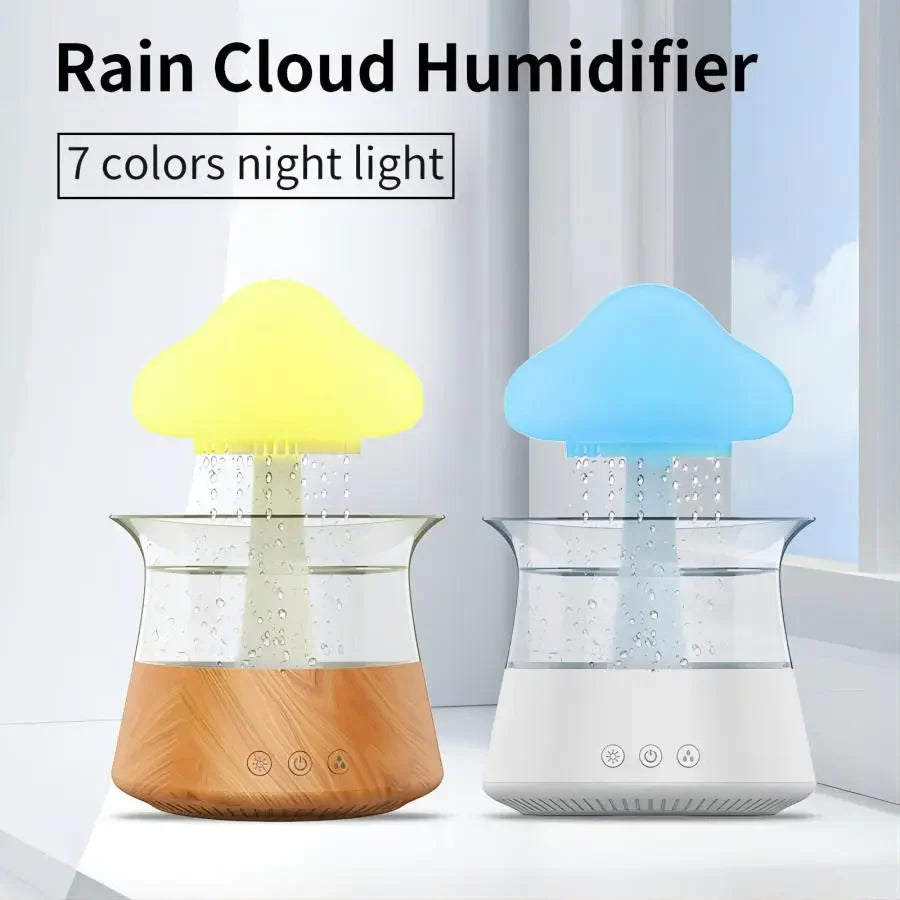 Relax Cloud Ultrasonic Aromatherapy Humidifier with Color-Changing Lamp