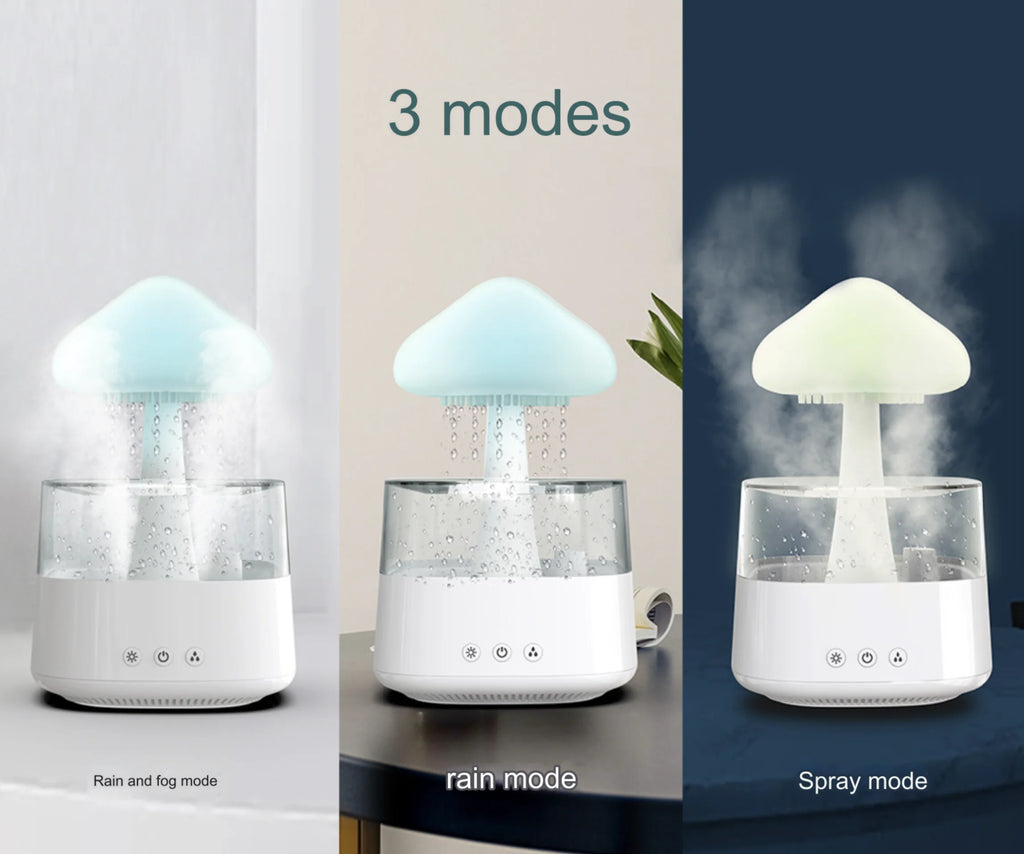 Relax Cloud Ultrasonic Aromatherapy Humidifier with Color-Changing Lamp